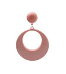 Boucle d'oreille flamenco en plastique. Cercle géant. Rose 2.893€ #502824650RS
